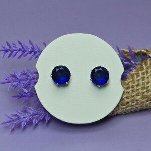 2/$15 September Simulated‎ Sapphire Earrings (NWOT)